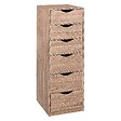 5 FIVE SIMPLY SMART - Caisson 6 tiroirs effet bois naturel - vignette