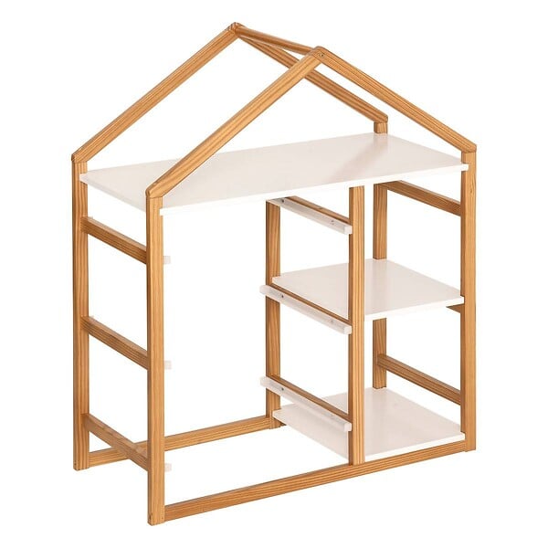 ATMOSPHERA - Bibliothèque 3 étagères Bako blanc 68x82cm - large