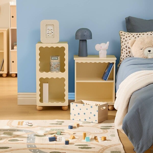 ATMOSPHERA - Table de Chevet Bouli Enfant 2 Niveaux Beige 40x30x50,5 cm - large