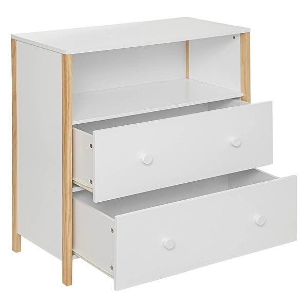 ATMOSPHERA - Commode "Kima" en bois 85x40cm blanc - large