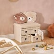 ATMOSPHERA - Pouf Pliant Enfant Ezzio Beige 4 Tirroirs 39x38x50 cm - vignette