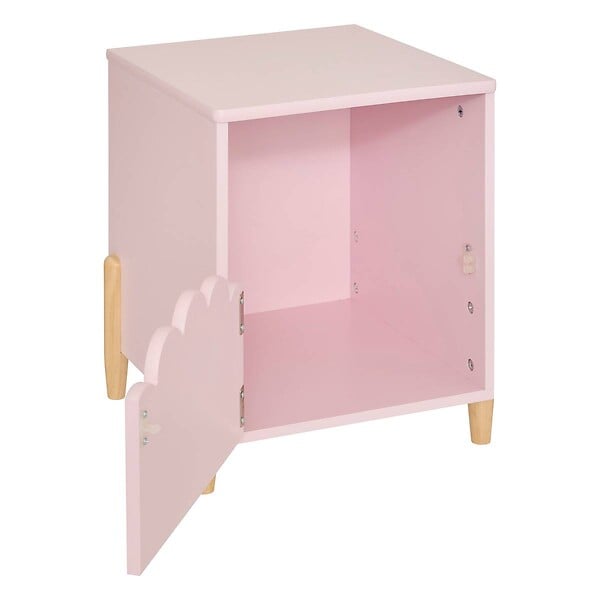 ATMOSPHERA - Table de chevet enfant Douceur rose 35,5x40cm - large