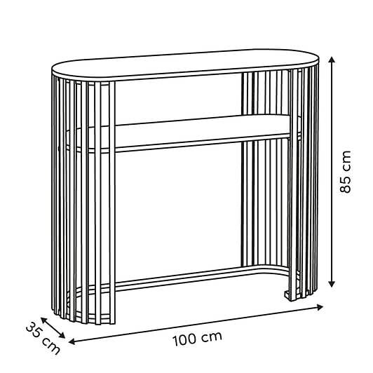 5 FIVE SIMPLY SMART - Console Slat 100x35x85cm - large