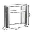 5 FIVE SIMPLY SMART - Console Slat 100x35x85cm - vignette