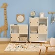 ATMOSPHERA - Meuble de Rangement Enfant Bouli 2 portes 2 Cases Beige 69,5x30x71 cm - vignette