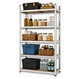 INTEC - Etagère de Rangement 5 niveaux Bois MDF réglables 90x40xH180cm Rayonnage métal Charge 875kg - Garage Atelier Cellier INTEC - vignette