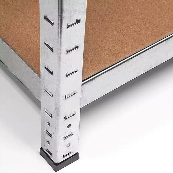 INTEC - Etagère de Rangement 5 niveaux Bois MDF réglables 90x40xH180cm Rayonnage métal Charge 875kg - Garage Atelier Cellier INTEC - large