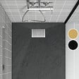 AURLANE - Grille perforée en inox pour receveur - 20.15x12.3x0.55cm - ROCK 2 GRID DRILL - vignette