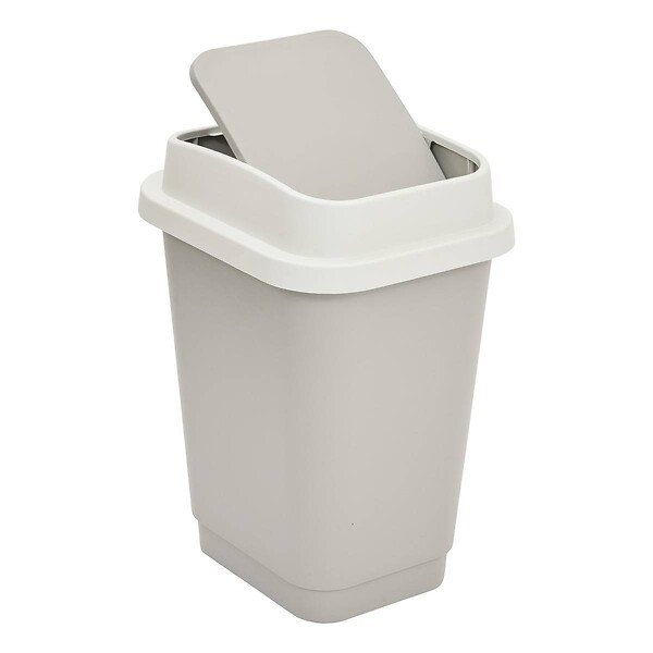 5 FIVE SIMPLY SMART - Poubelle plastique 10L Beige - large