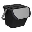 5 FIVE SIMPLY SMART - Poubelle de tri 24L en plastique noir - vignette