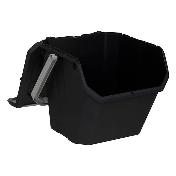 5 FIVE SIMPLY SMART - Poubelle de tri 24L en plastique noir - large