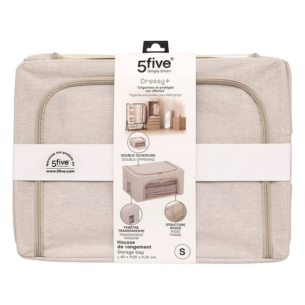 5 FIVE SIMPLY SMART - Housse de rangement "Groomy" double ouverture 40x31cm - large
