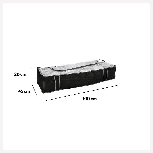 5 FIVE SIMPLY SMART - Housse rangements lit grand modèle noir - large