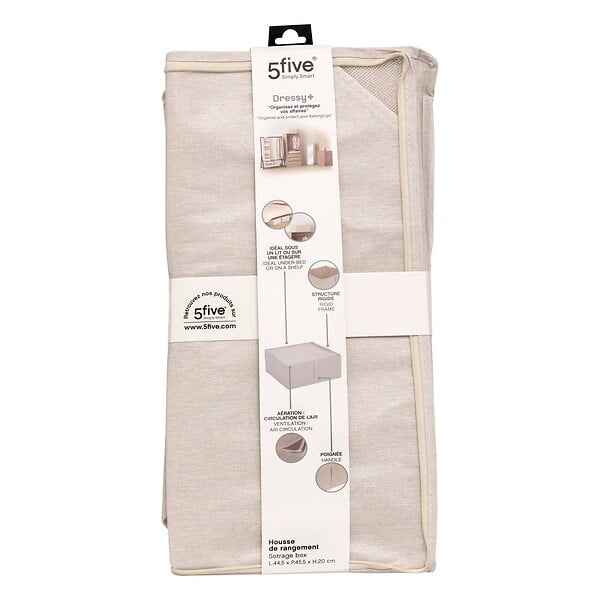 5 FIVE SIMPLY SMART - Housse de rangement "Groomy" rigide beige - large