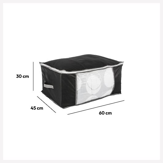 5 FIVE SIMPLY SMART - Housse rangements lit petit modèle noir - large