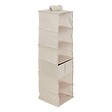 5 FIVE SIMPLY SMART - Rangement chaussures "Groomy" 6 cases avec panier beige 127x30cm - vignette
