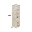 5 FIVE SIMPLY SMART - Rangement chaussures "Groomy" 6 cases avec panier beige 127x30cm - vignette