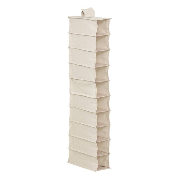 5 FIVE SIMPLY SMART - Rangement chaussures "Groomy" 10 cases avec panier beige 128x15,5cm - large