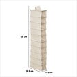 5 FIVE SIMPLY SMART - Rangement chaussures "Groomy" 10 cases avec panier beige 128x15,5cm - vignette