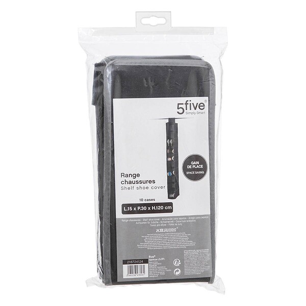5 FIVE SIMPLY SMART - Range-chaussures x10 à accrocher noir - large