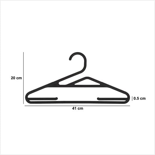 5 FIVE SIMPLY SMART - 5 cintres antidérapants "Hang'Up" noir L41cm - large
