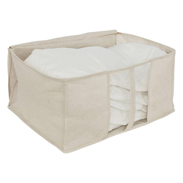 5 FIVE SIMPLY SMART - Housse de rangement "Groomy" souple beige 60x30cm - large