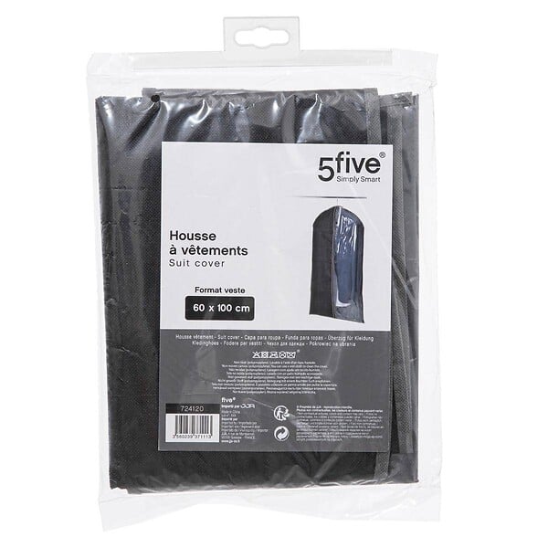 5 FIVE SIMPLY SMART - Housse vêtements petit modèle noir - large