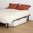 5 FIVE SIMPLY SMART - Housse de rangement "Groomy" sous lit beige 100x20cm - vignette