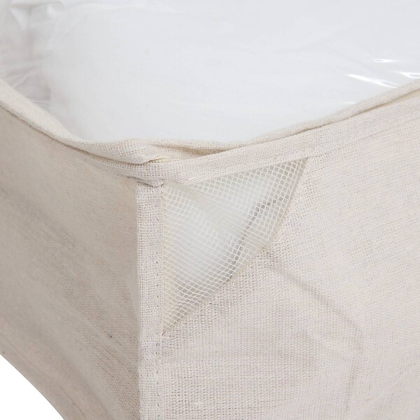 5 FIVE SIMPLY SMART - Housse de rangement "Groomy" sous lit beige 100x20cm - large