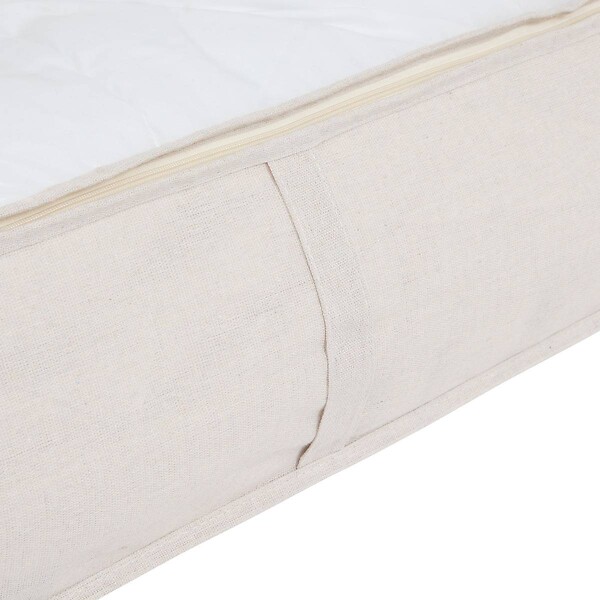 5 FIVE SIMPLY SMART - Housse de rangement "Groomy" sous lit beige 100x20cm - large