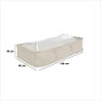 5 FIVE SIMPLY SMART - Housse de rangement "Groomy" sous lit beige 100x20cm - vignette
