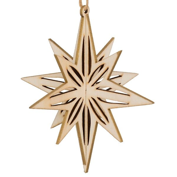 FEERIC LIGHTS & CHRISTMAS - SDN BOIS ETOILE POLAIR 3D 11CM - large