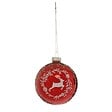 FEERIC LIGHTS & CHRISTMAS - Boule de Noël Verre 80 mm Renne Couronne - vignette
