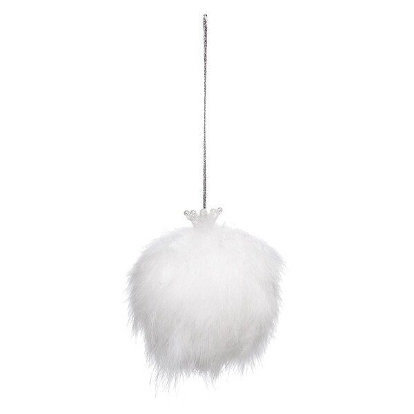 FEERIC LIGHTS & CHRISTMAS - Sujet de Noël Boule Textile Couronne 8 cm - large