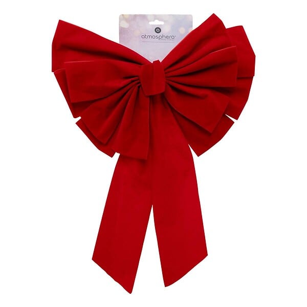 FEERIC LIGHTS & CHRISTMAS - Nœud déco 40x60cm velours rouge - large