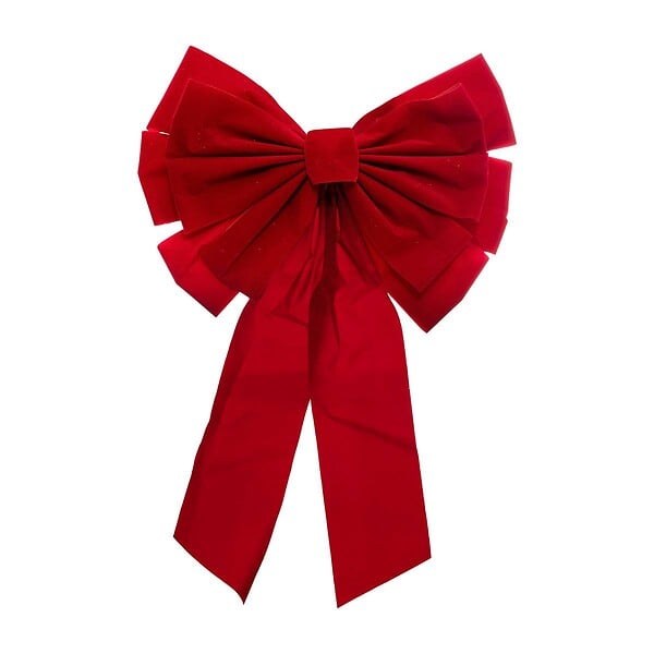 FEERIC LIGHTS & CHRISTMAS - Nœud déco 40x60cm velours rouge - large