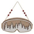 FEERIC LIGHTS & CHRISTMAS - Sujet masque de ski reflets sapins bois l.16cm marron - vignette