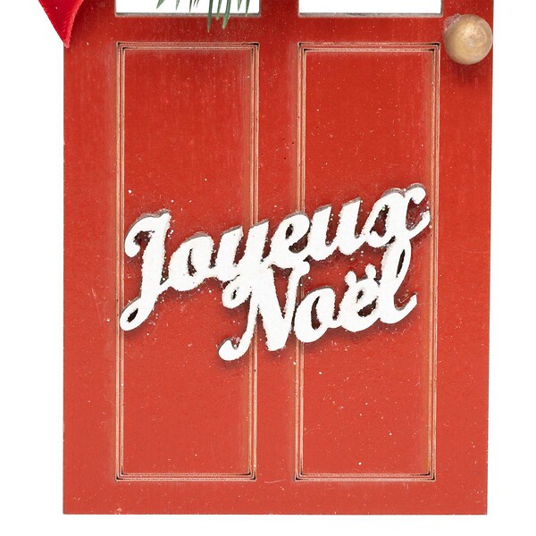 FEERIC LIGHTS & CHRISTMAS - SDN BOIS PORTE JN ROUGE 15CM - large