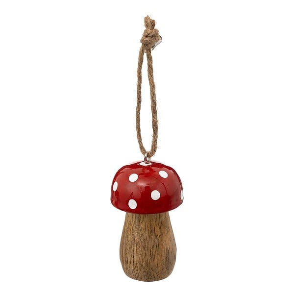 FEERIC LIGHTS & CHRISTMAS - Sujet champignon dans jarre bois rouge - large