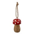 FEERIC LIGHTS & CHRISTMAS - Sujet champignon dans jarre bois rouge - vignette