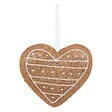 FEERIC LIGHTS & CHRISTMAS - Sujet cœur cookie paillettes polystyrène H.13cm marron - vignette