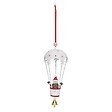 FEERIC LIGHTS & CHRISTMAS - Sujet bonhomme de neige montgolfière métal H.14cm assorti - vignette