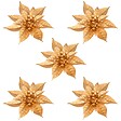 FEERIC LIGHTS & CHRISTMAS - SDN PLAST FLEUR X5 DORE 8CM - vignette