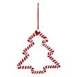 FEERIC LIGHTS & CHRISTMAS - Sujet sapin sucre d'orge textile H.15cm rouge - vignette
