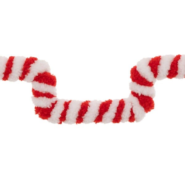 FEERIC LIGHTS & CHRISTMAS - Sujet sapin sucre d'orge textile H.15cm rouge - large