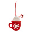 FEERIC LIGHTS & CHRISTMAS - Sujet tasse chocolat chaud résine H.11cm rouge - vignette