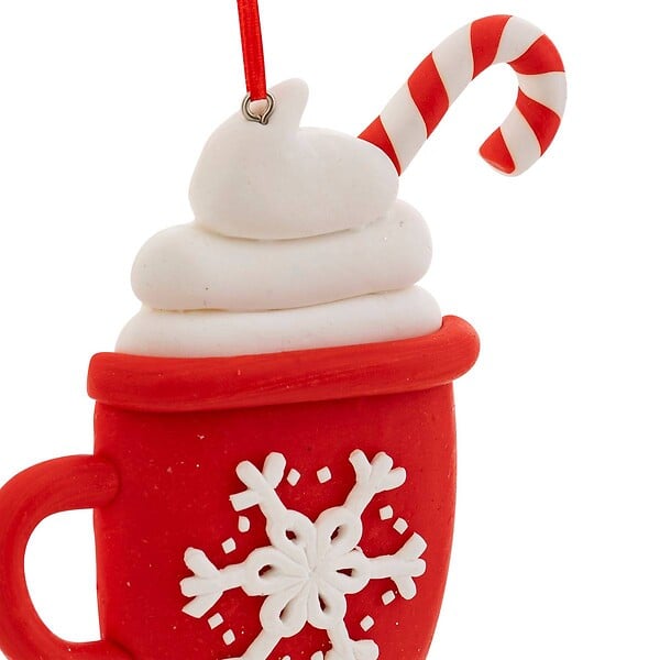 FEERIC LIGHTS & CHRISTMAS - Sujet tasse chocolat chaud résine H.11cm rouge - large