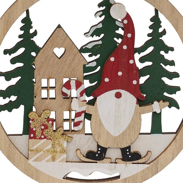 FEERIC LIGHTS & CHRISTMAS - SDN BOIS ROND 2ASS PN/GNOME - large