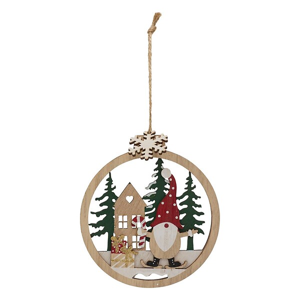 FEERIC LIGHTS & CHRISTMAS - SDN BOIS ROND 2ASS PN/GNOME - large