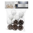 FEERIC LIGHTS & CHRISTMAS - Sujet de noël sachet boules en polyfoam et pomme de pin - vignette